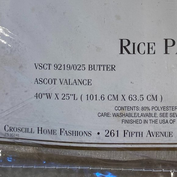 Croscill Classics Ascot Valance 40x25 Set of 2 NWT ***3/$25 - Picture 5 of 5